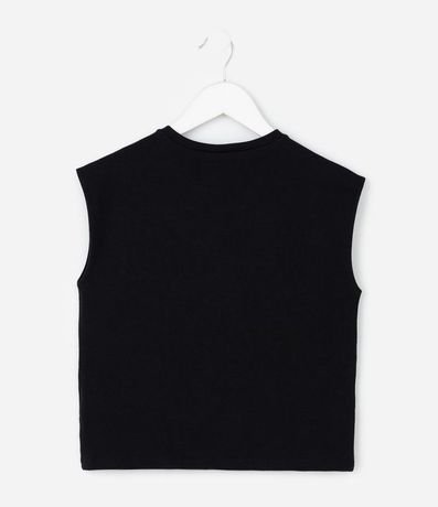 Blusa Infantil sin Manga con Hot Fix - Tam  5 a 14 años 2