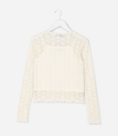 Blusa Infantil Texturizada con Moñitas y Musculosa – Talle 5 a 14 años 4