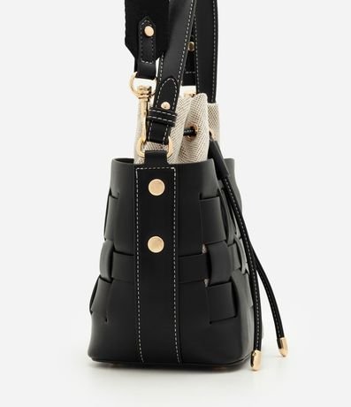 Cartera Bucket Pequeña en PU con Bolsillo Interno Desmontable 2