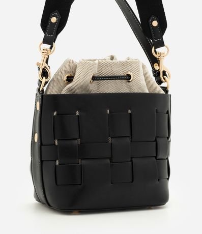 Cartera Bucket Pequeña en PU con Bolsillo Interno Desmontable 3