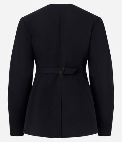 Blazer Acinturado en Sastrer con Bolsillos Delanteros 2