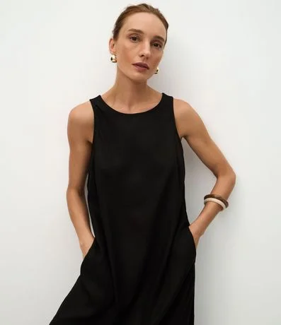 Vestido Largo en Viscolino con Bolsillos 3