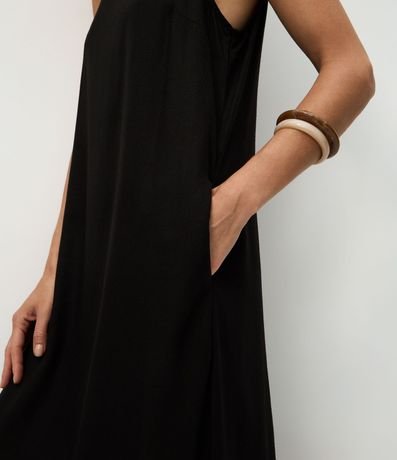 Vestido Largo en Viscolino con Bolsillos 4