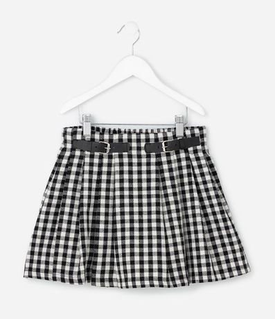 Pollera Infantil en Sastrería de Cuadros con Cinturón Incorporado – Talle 7 a 16 años 2