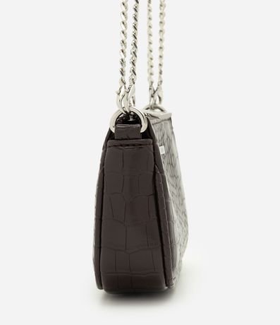 Cartera Baguette Pequeña en PU con Textura Crocco 2