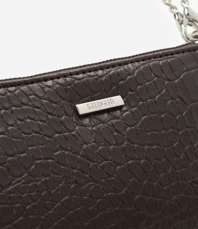 Cartera Baguette Pequeña en PU con Textura Crocco 4