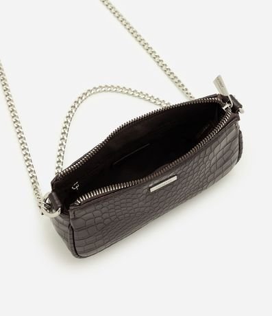 Cartera Baguette Pequeña en PU con Textura Crocco 7