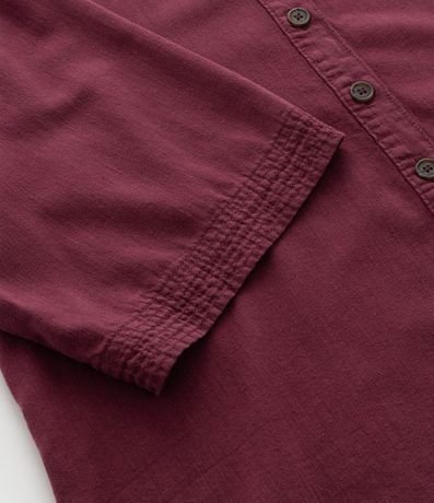 Camisa en Sarga con Pespontos y Bajo Larga Curve & Plus Size 7