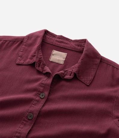Camisa en Sarga con Pespontos y Bajo Larga Curve & Plus Size 8