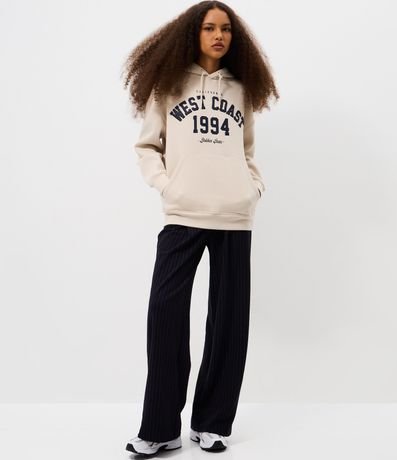 Algodón Oversized Canguro con Estampa College West Coast 2