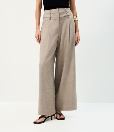 Pantalón Pantalona Sastre con Cintura Doble Desmontable 3