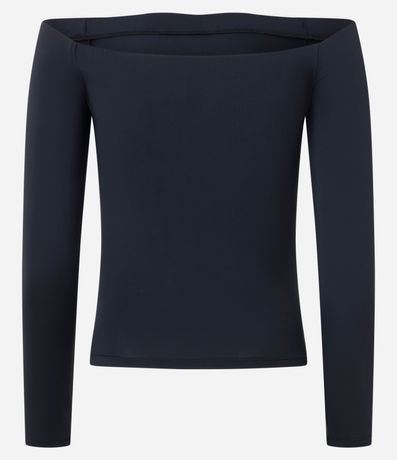 Blusa Básica Off Shoulder en Microfibra 6