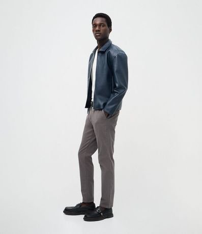 Pantalón Slim en Sarga Lavada