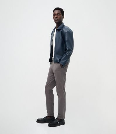 Pantalón Slim en Sarga Lavada