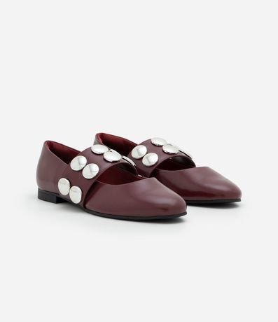 Zapatilla en PU con Cinta Larga y Studs Aplicados 2