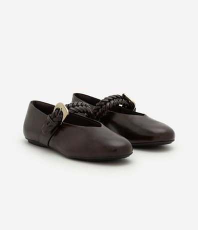 Zapatilla en PU con Tira de Trenza Ajustable 2