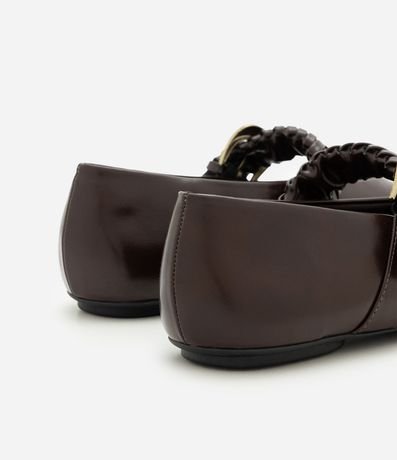Zapatilla en PU con Tira de Trenza Ajustable 3