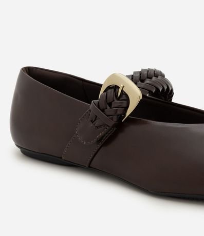 Zapatilla en PU con Tira de Trenza Ajustable 5