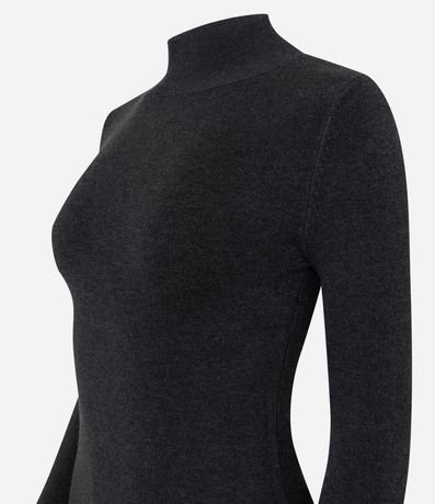 Blusa en Tricot con Manga Larga y Cuello Alto 2