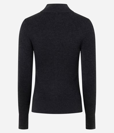 Blusa en Tricot con Manga Larga y Cuello Alto 3