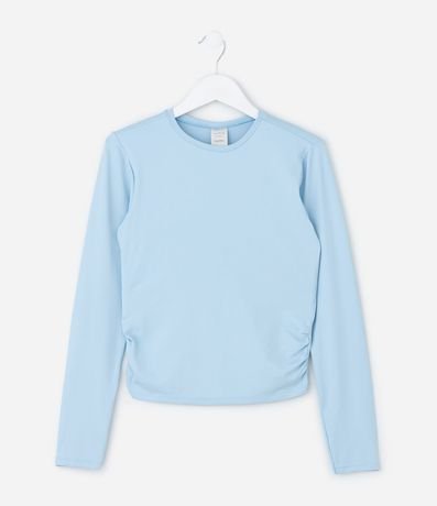 Remera Infantil Baby Look en Poliamida con Frunce Lateral – Talle 5 a 14 años