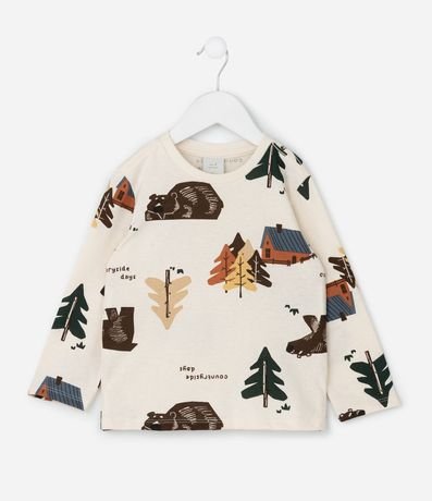 Remera Infantil con Estampado Florest– Talle 1 a 5/6 años