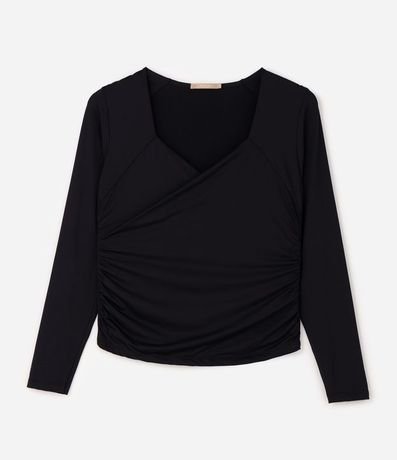 Blusa Manga Larga con Escote Traspasado Curve & Plus Size 5