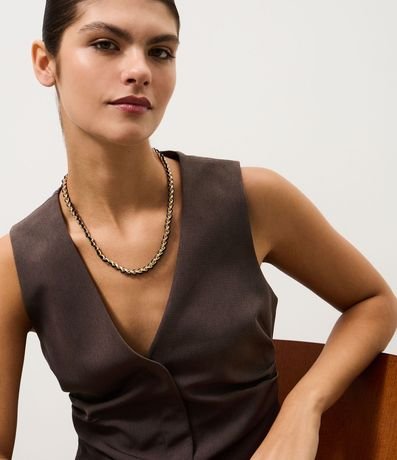 Collar Deslizante con Cadena Trenzada