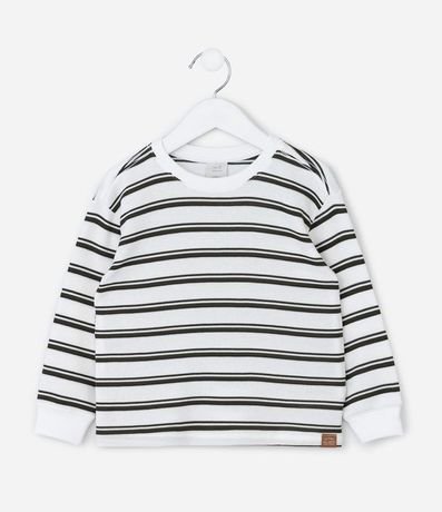 Remera Infantil Rayada con Malla Texturizada – Talle 1 a 6 años