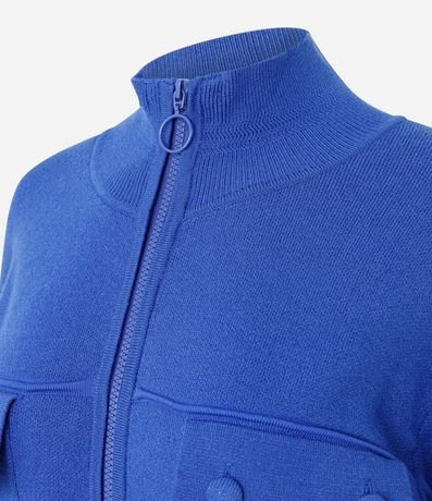 Campera Regular en Punto Pesado con Bolsillos Delanteros 2