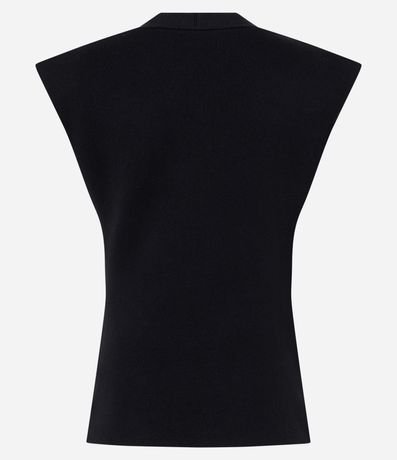 Blusa Regular en Punto con Botón Lateral 7