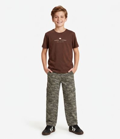 Pantalón Infantil Baggy con Estampa Camuflada – Talle 7 a 16 años