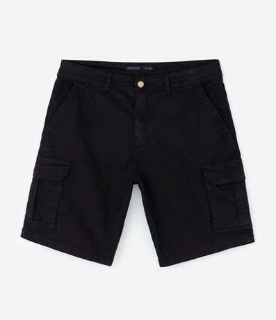 Bermuda Cargo en Algodón con Detalles de Pespunto