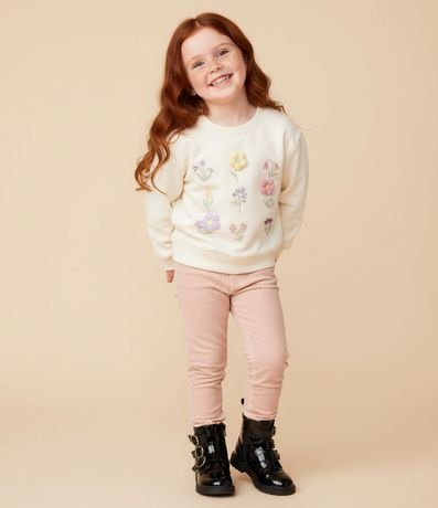 Buzo Infantil en Algodón con Bordado Floral – Talle 1 a 6 años