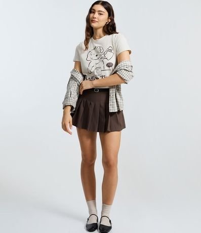 Remera T-shirt en Algodón con Estampa de Perrito en el Coffee Time 2