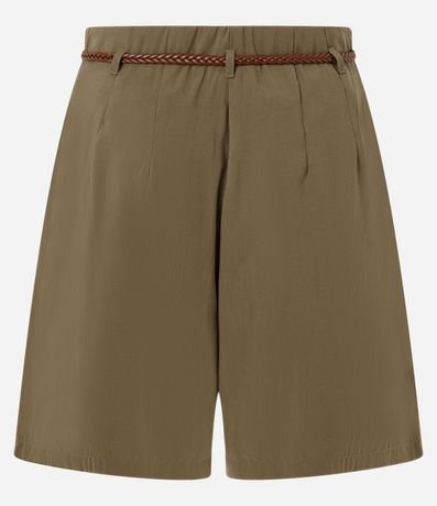 Short Suelto con Cinturón Fino en Rafia 2