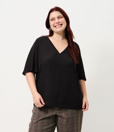 Blusa Crepé Escote V Curve & Plus Size 1