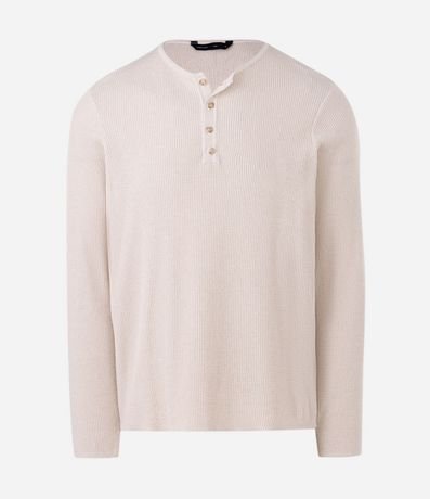 Remera Manga Larga Texturizado Henley 5