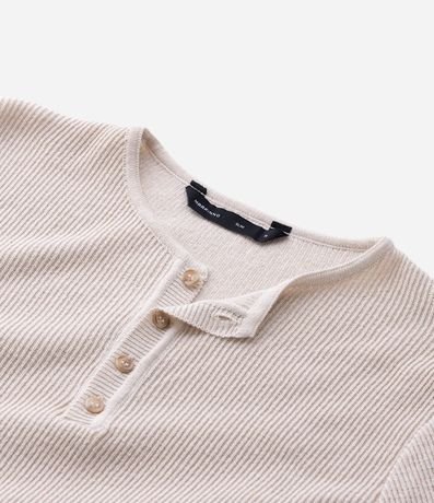 Remera Manga Larga Texturizado Henley 9