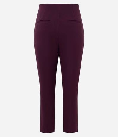 Pantalón Afunilado de Crepé con Ruedo Encurtado 2