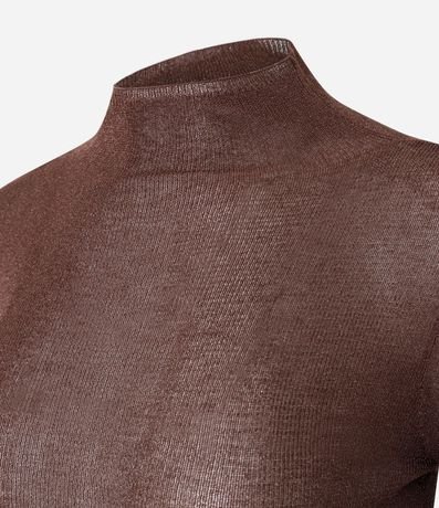 Blusa Regular en Punto con Leve Transparencia 2