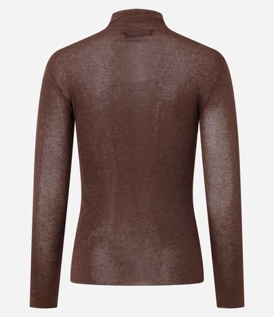 Blusa Regular en Punto con Leve Transparencia 3