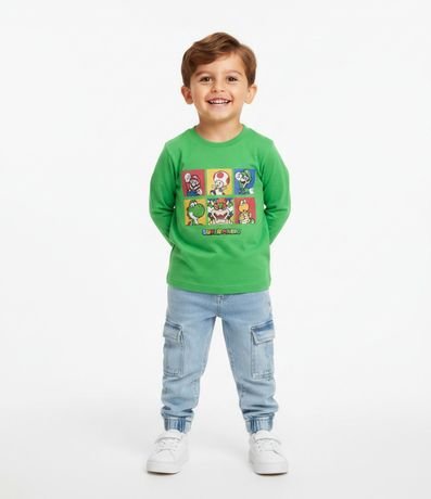 Remera Infantil en Algodón con Estampa de Super Mario – Talle 4 a 12 años