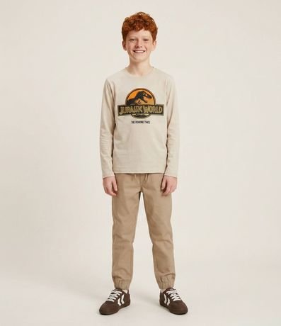 Remera Manga Larga Jurassic World en Relieve - Talle 5 a 14 años 1