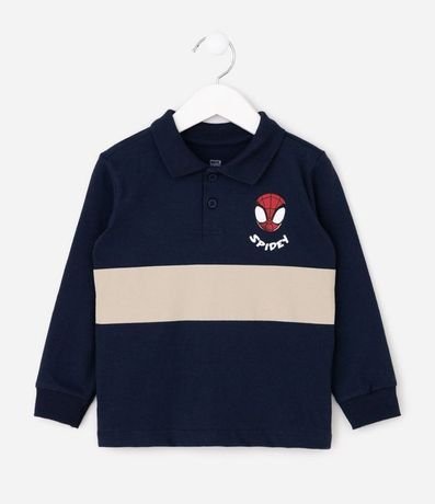 Polo Manga Larga Spidey en Bloque de Color - Talle 2 a 6 años