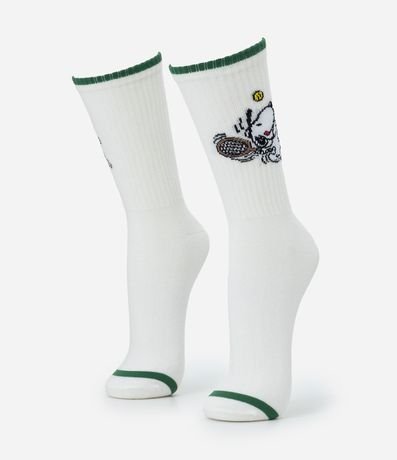 Media Caña Larga en Algodón con Estampado Snoopy 1