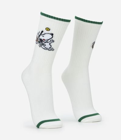 Media Caña Larga en Algodón con Estampado Snoopy 2