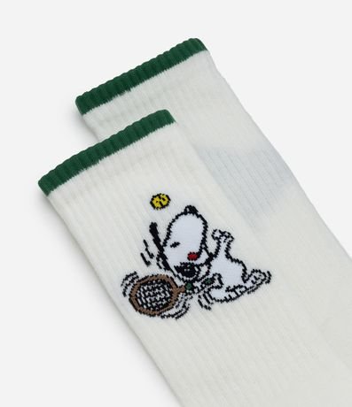 Media Caña Larga en Algodón con Estampado Snoopy 4