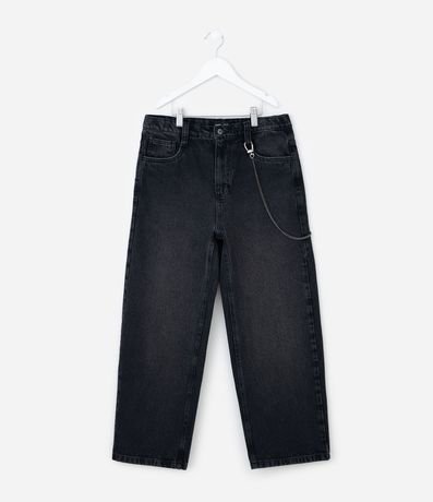 Pantalón Infantil Super Baggy en Jeans con Cadena – Talle 5 a 14 años