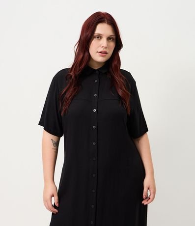 Vestido Chemise Midi Viscosa Curve & Plus Size 2